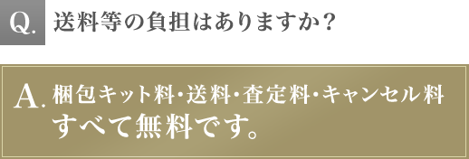 送料等の負担はありますか？