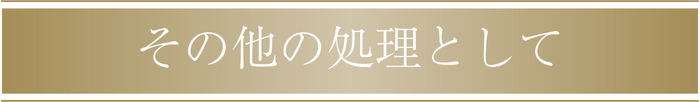 その他の処理として